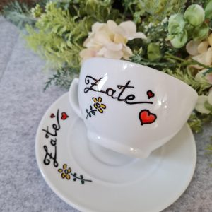 Skodelica s krožnikom za Valentinovo ZATE - mali